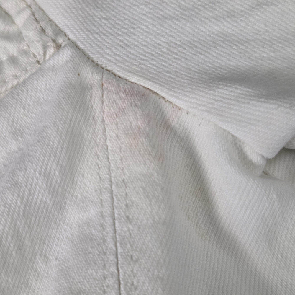 Zara Women's White Denim Jacket corset cropped jeans jacket Sz XXL - Picture 11 of 16